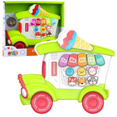 Pianinko Elektryczne Edukacyjne Dla Malucha Lodziarnia Zielone LEAN Toys