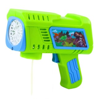 Pistolet Na Bańki Mydlane Dioda LED Zielony Dinozaury LEAN Toys