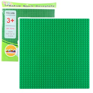 Płyta Plansza Konstrukcyjna Do Klocków Budowania Jasnozielona 25,5x25,5 cm LEAN TOYS