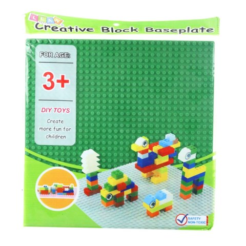 Płyta Plansza Konstrukcyjna Do Klocków Budowania Jasnozielona 25,5x25,5 cm LEAN TOYS