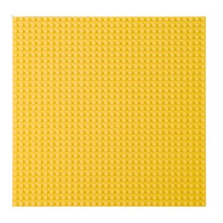 Płyta Plansza Konstrukcyjna Do Klocków Budowania Żółta 25,5x25,5 cm LEAN TOYS