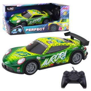 Samochód Wyścigowy Zdalnie Sterowany RC Świecąca Obudowa Zielony LEAN Toys