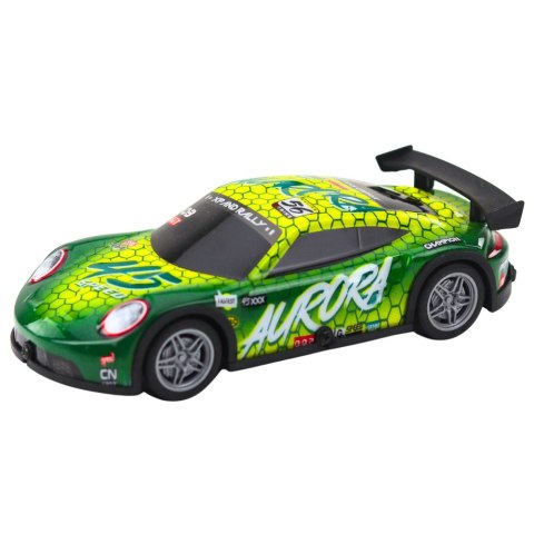 Samochód Wyścigowy Zdalnie Sterowany RC Świecąca Obudowa Zielony LEAN Toys