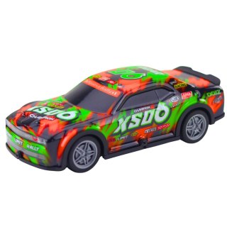 Samochód Wyścigowy Zdalnie Sterowany Świecąca Obudowa Pomarańczowo-Zielone LEAN Toys
