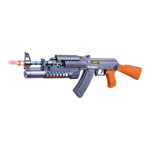 Zabawkowy Karabin AK-47 Symulacja Strzału Światła LED Dźwięki LEAN Toys