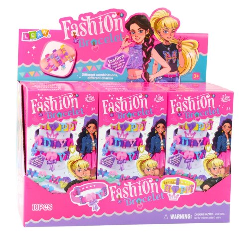 Zestaw Bransoletek DIY Zawieszki Wzory Litery 4 Bransoletki Regulowane LEAN TOYS