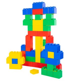 Zestaw Duże Klocki Konstrukcyjne W Torbie Kolorowe 28,5x9x9 cm 12el. LEAN Toys
