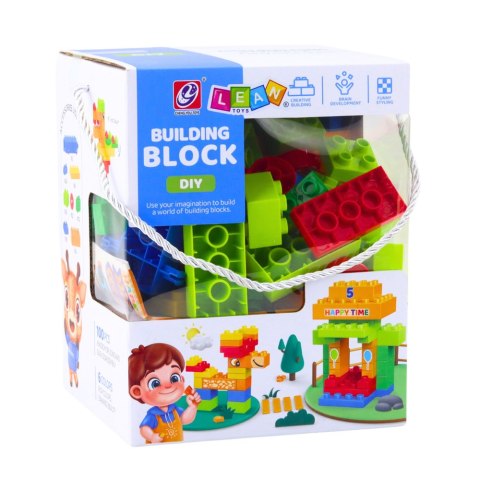 Zestaw Klocki Konstrukcyjne Przestrzenne Kolorowe 100 el. LEAN Toys