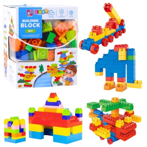 Zestaw Klocki Konstrukcyjne Przestrzenne Kolorowe 180 el. LEAN Toys