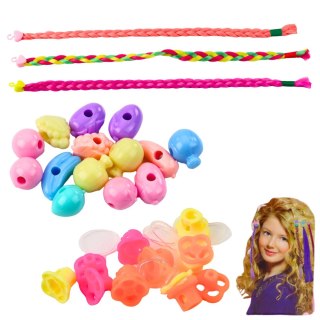 Zestaw Pięknośći Warkocze Koraliki Do Włosów Kolorowe DIY LEAN Toys
