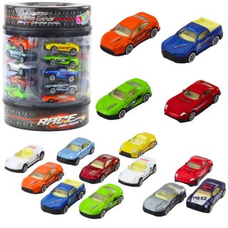 Zestaw Resoraków W Tubie Autka Nowoczesne Sportowe 1:64 LEAN Toys