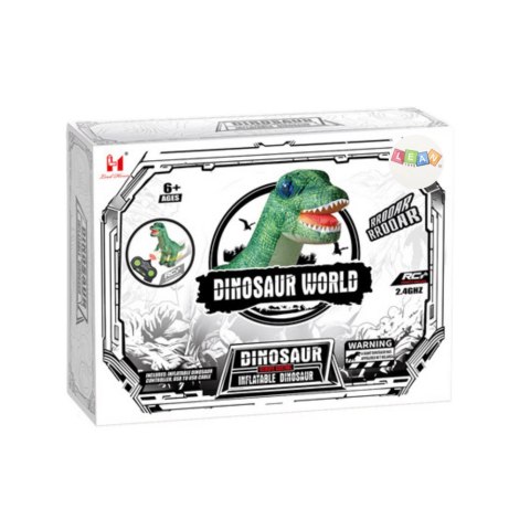 Duży Dinozaur Dmuchany Zdalnie Sterowany RC Zielony 130 x 190cm LEAN Toys