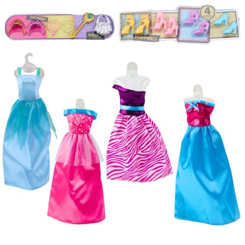 Duży Zestaw Modowy Kolekcja Anlily Lalka Sukienki Akcesoria 24el. LEAN Toys