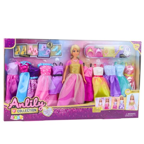 Duży Zestaw Modowy Kolekcja Anlily Lalka Sukienki Akcesoria 24el. LEAN Toys
