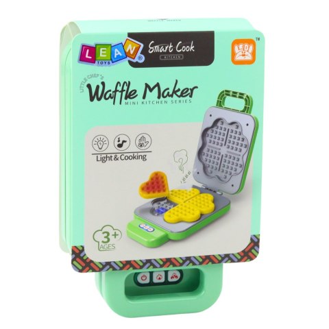 Gofrownica Zabawkowa Dla Dzieci Na Baterie Światła Rumienienia Zielona LEAN Toys