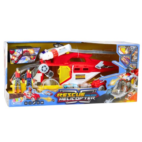 Helikopter Ratunkowy Wielofunkcyjny Akcesoria Zestaw Światła Dźwięki LEAN Toys