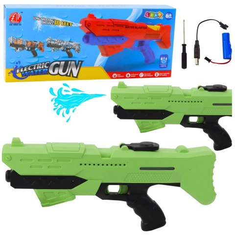 Karabin Na Wodę Elektryczny Automatyczny Zielony Zasięg 10m LEAN Toys
