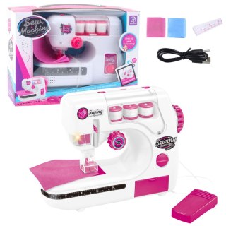Maszyna Do Szycia Dla Dzieci Nici Materiał Światła Dźwięki LEAN Toys