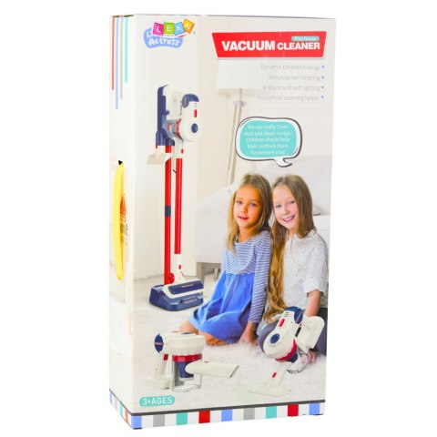 Odkurzacz Pionowy Zestaw do Sprzątania Dla Dzieci Stacja Światła Dźwięki Biały LEAN Toys