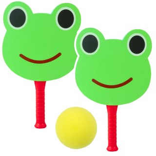Paletki Paletki Do Gry Odbijania Miękkie Piankowe Żabka Zielona LEAN Toys