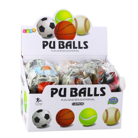 Piłka Do Odbijania Ugniatania Piankowa Piłeczka Dinozaury 10cm LEAN TOYS