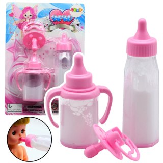 Zestaw Dla Niemowlaka Lalki Butelki Znikające Mleko Smoczek LEAN TOYS
