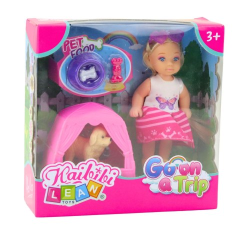 Zestaw Mini Laleczka Z Pieskiem Namiotem I Akcesoriami LEAN Toys