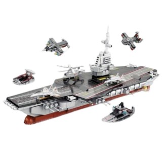 Klocki Konstrukcyjne Lotniskowiec Z Samolotami 768 el. LEAN Toys