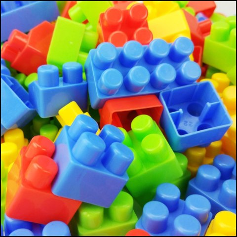 Klocki W Pudełku Edukacyjne Duże Budowlane Zestaw Kolorowe 60 ele. LEAN Toys