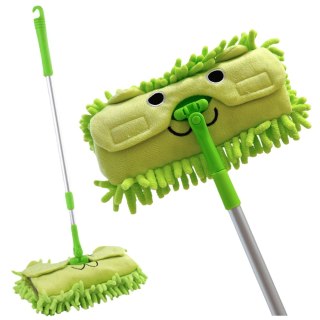 Mop Dla Dzieci Z Rączką Teleskopową Zwierzątko Zielony LEAN Toys