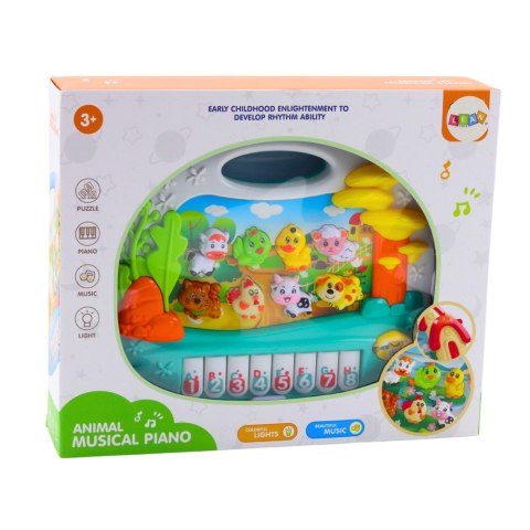 Pianinko Edukacyjne Interaktywne Dla Malucha Odgłosy Zwierząt LEAN Toys