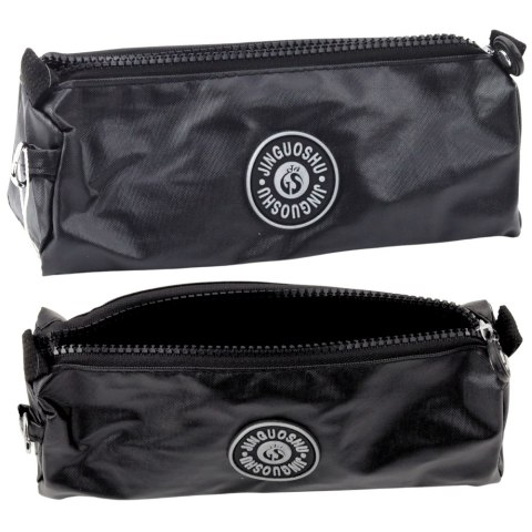 Piórnik Szkolny Organizer Jednokomorowy Czarny 21,5cm LEAN