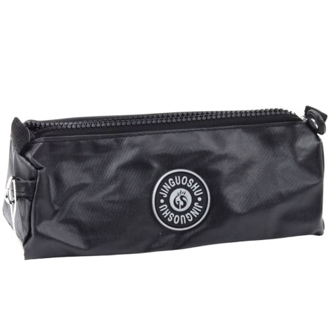 Piórnik Szkolny Organizer Jednokomorowy Czarny 21,5cm LEAN