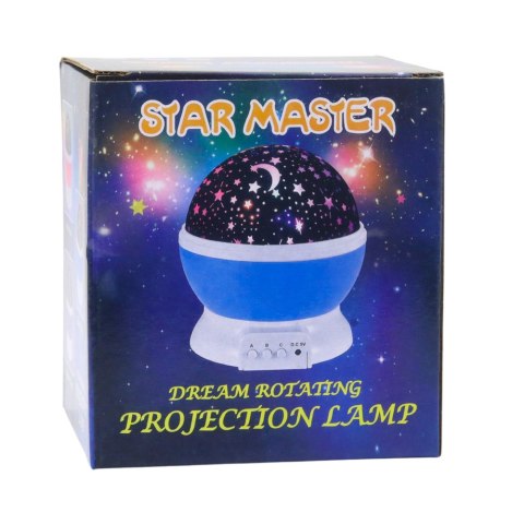 Projektor Gwiazd Obrotowy 360° LED Lampka Nocna Różowy LEAN Toys