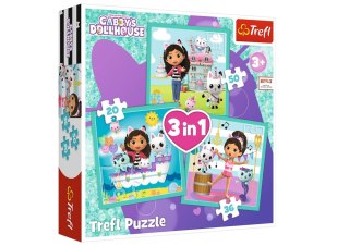 Puzzle - 3w1 - Aktywności Gabbi - Universal Gabbys Dollhouse Trefl