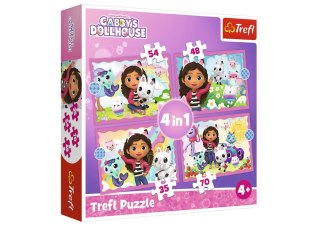 Puzzle - 4w1 - Przygody Gabi / Universal Gabby"s Dollhouse 34620 Trefl Puzzle