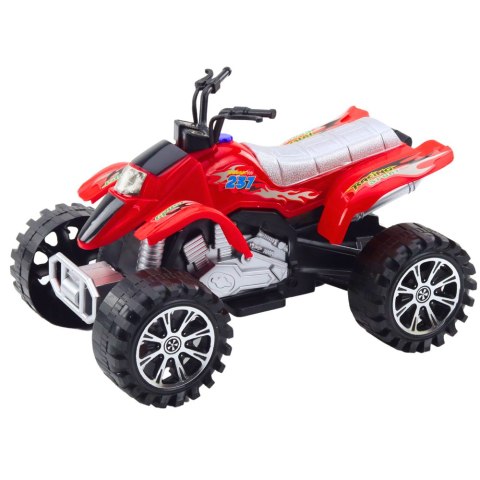 Quad Terenowy Z Napędem Bieżnikowane Koła Czerwony LEAN Toys