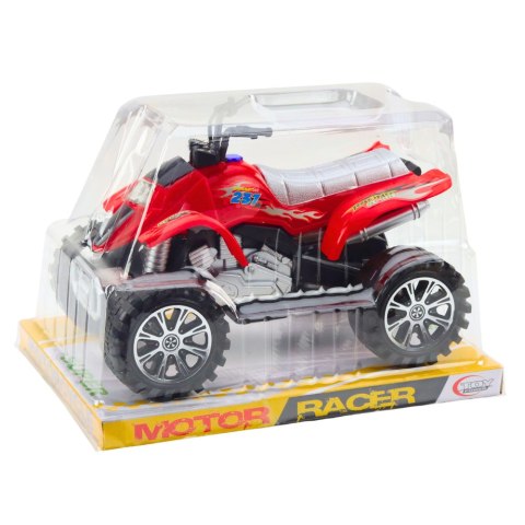 Quad Terenowy Z Napędem Bieżnikowane Koła Czerwony LEAN Toys
