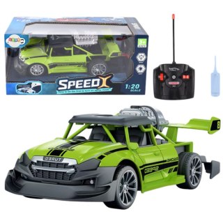 Samochód Zdalnie Sterowany RC 1:20 Światła Efekt Dymny Zielony LEAN Toys