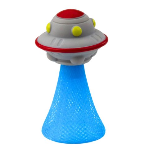 Skaczący Statek Kosmiczny Na Sprężynie Kolorowy Światła 11cm Mix LEAN