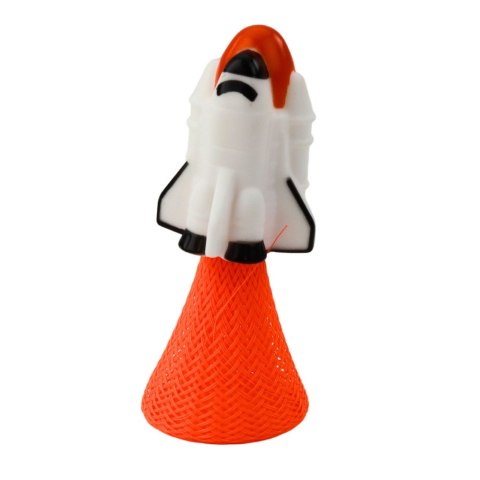 Skaczący Statek Kosmiczny Na Sprężynie Kolorowy Światła 11cm Mix LEAN