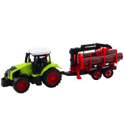 Traktor Rolniczy Z Przyczepą HDS Do Transportu Drewna Bale LEAN Toys