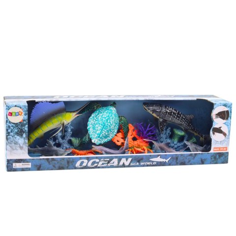 Zestaw Figurki Zwierzęta Morskie Ruchome Elementy Żółw LEAN Toys