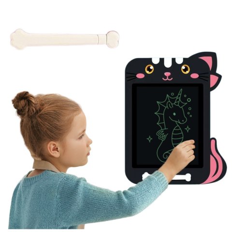 Znikopis Tablica Do Rysowania Pisania LCD Rysik Kot Czarny LEAN Toys