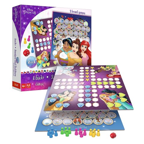 Gra 2w1 Chińczyk / Węże i drabiny - Princess Disney Princess Trefl 02418 Trefl Gry