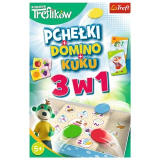 Gra 3w1 Domino Pchełki Kuku Rodzina Treflików 01921 Trefl Gry