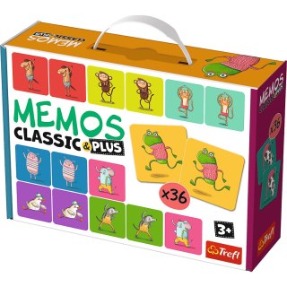 Gra Memos Classic i Plus, Ruch i dźwięk - zwierzaki Trefl 02271 Trefl Gry