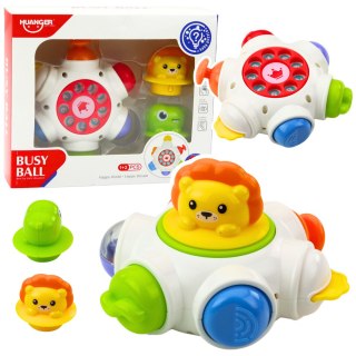 Interaktywna Zabawka Dla Malucha UFO Z Lwem i Krokodylem LEAN TOYS