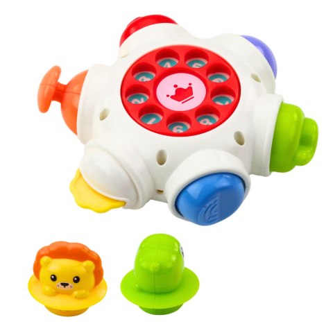 Interaktywna Zabawka Dla Malucha UFO Z Lwem i Krokodylem LEAN TOYS