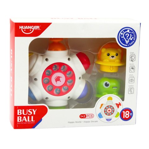 Interaktywna Zabawka Dla Malucha UFO Z Lwem i Krokodylem LEAN TOYS